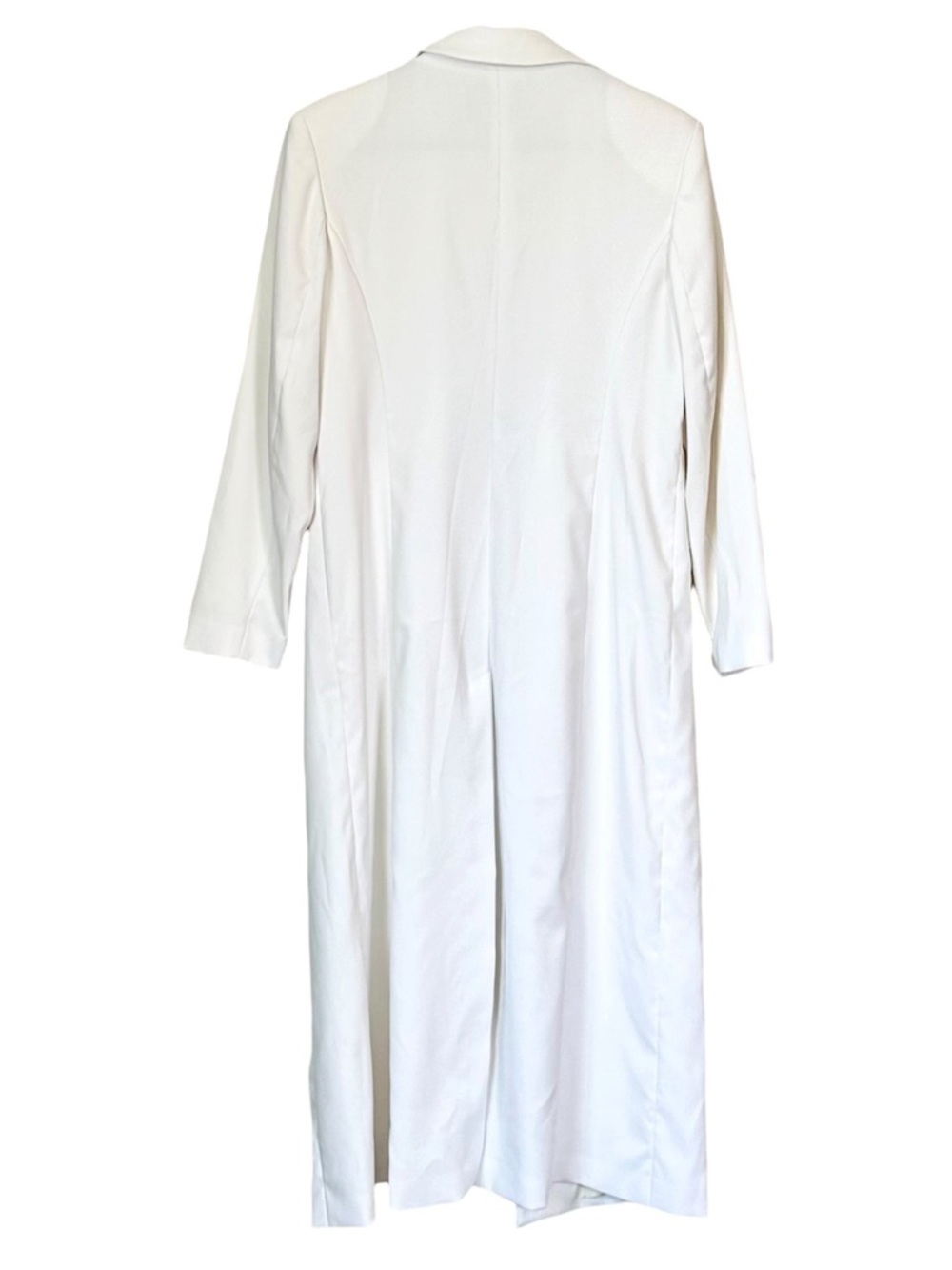 Terry Lewis Classic Luxuries White Longline Duster Coat - Size: Medium - Picture 7 of 7